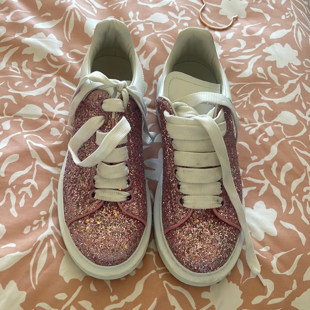 Pink Glitter Alexander McQueen Sneakers size 36